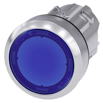 PLC 3SU1051-0AB50-0AA0 Metallo lucido illuminato pulsante piatto blu SIRIUS ACT pulsante