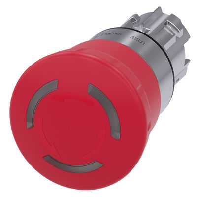 3SU1051-1HB20-0AA0 Spinta di arresto d'emergenza a metallo illuminato per il funzionamento sicuro della macchina