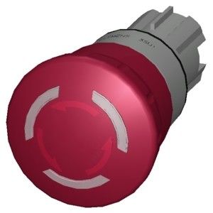 3SU1051-1HB20-0AA0 Spinta di arresto d'emergenza a metallo illuminato per il funzionamento sicuro della macchina