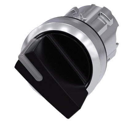 3SU1052-2BF10-0AA0 Maniglia corta lucida in metallo 2 posizioni mantenuto Nero Sirius ACT Selector Switch