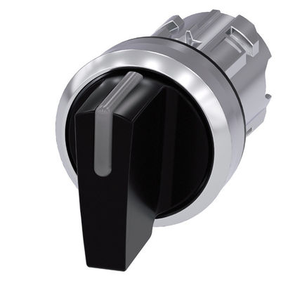 3SU1052-2BM10-0AA0 SIRIUS ACT Selector Switch Metal Brillante maniglia corta 3 posizioni Nero
