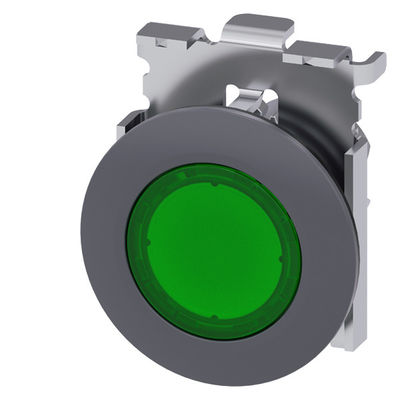 Verde SIRIUS ACT Pushbutton Metallo Matt Accesi Flat Button And Bezel Montaggio Infisso