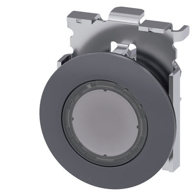 Metallo Matt illuminato Flat Button And Bezel Clear SIRIUS ACT Pushbutton Montaggio in profondità