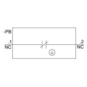 Tasto piatto non illuminato con terminale a vite PLC 3SU1100-0AB10-1CA0 Tasto momentaneo in plastica