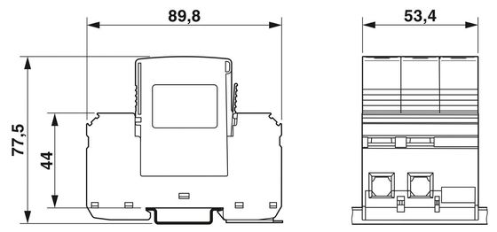 4 Polo 2800189 VAL-MS-T1/T2 335/12.5/3 0 Classe 1/2 Protezione da fulmini/surge per 380V