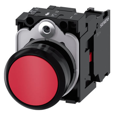 3SU1100-0AB20-1CA0 SIRIUS ACT Unità completa Pushbutton Plastic Flat Red Screw
