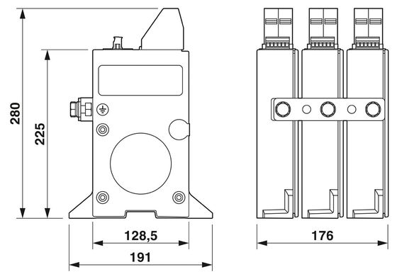 380V tensione nominale 4 poli 2800531 PWT 100-800AC-FM classe 1/2 Protezione da fulmini/surge