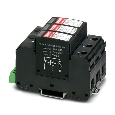 2 poli 2800627 VAL-MS 1000DC-PV/2 V-FM Tipo 2 protettore da sovratensioni per prestazioni massime
