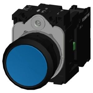PLC 3SU1100-0AB50-1BA0 Pulsante momentaneo blu piatto non illuminato con terminale a vite