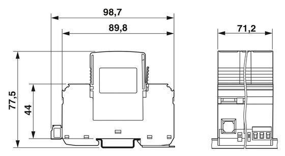 2800644 VAL-MS-T1/T2 335/12.5/4 0-FM Classe 1/2 Protezione da fulmini/surge con 2 poli