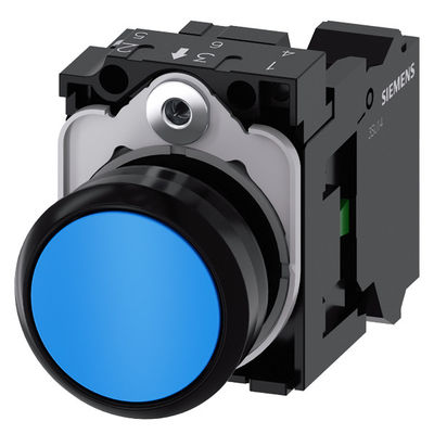 Tasto piatto in plastica blu 3SU1100-0AB50-3BA0 Tasto a molla momentaneo SIRIUS ACT