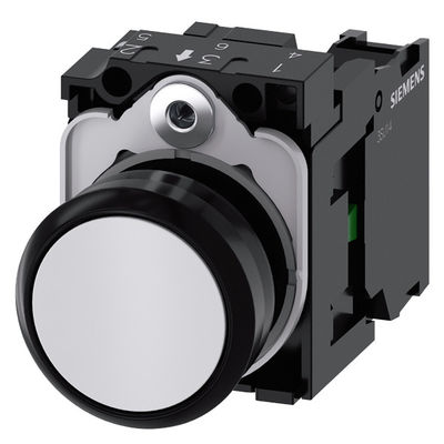Unità completa Pushbutton 3SU1100-0AB60-1BA0 Non illuminato Flat Button White Screw Terminal