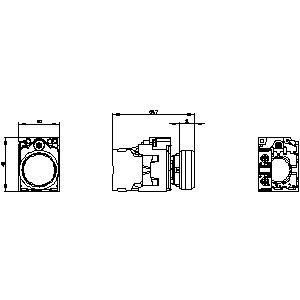 Unità completa Pushbutton 3SU1100-0AB60-1BA0 Non illuminato Flat Button White Screw Terminal