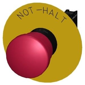 Tasto di arresto di emergenza di plastica rossa 3SU1100-1HA20-1CH0 per SIRIUS ACT Complete Unit