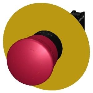 SIRIUS ACT Unità completa di arresto di emergenza Pushbutton Twist per rilasciare PLC 3SU1100-1HB20-1CF0
