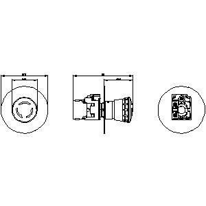 SIRIUS ACT Unità completa di arresto di emergenza Pushbutton Twist per rilasciare PLC 3SU1100-1HB20-1CF0