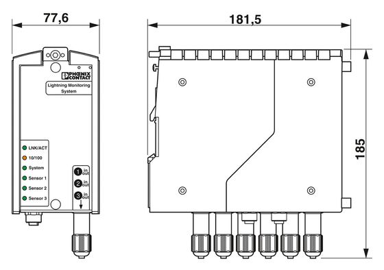 24V DC 2800618 LM-S-A/C-3S-ETH Sistema di misurazione della corrente fulminante a 4 poli
