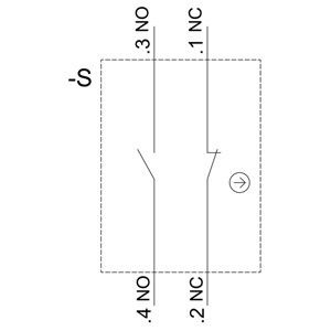 Interruttore di selezione del manico corto in plastica 3SU1100-2BF60-1MA0 per 2 posizioni in SIRIUS ACT