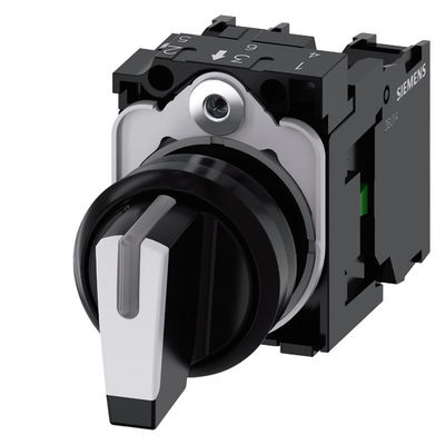 3SU1100-2BL60-1NA0 Interruttore di selezione in plastica a manico corto per unità completa SIRIUS ACT
