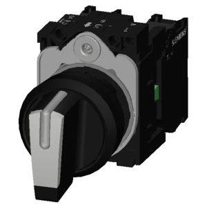 3SU1100-2BL60-1NA0 Interruttore di selezione in plastica a manico corto per unità completa SIRIUS ACT