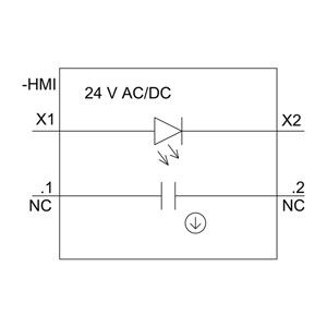 PLC 3SU1102-0AB20-1CA0 SIRIUS ACT Pushbutton Plastico illuminato rosso terminale a vite momentanee
