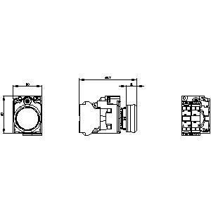 3SU1102-0AB70-3BA0 Pulsante piatto illuminato in plastica
