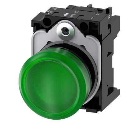 PLC 3SU1102-6AA40-1AA0 SIRIUS ACT Unità completa Pilot Light 24V AC/DC Lenti lisce illuminate in plastica