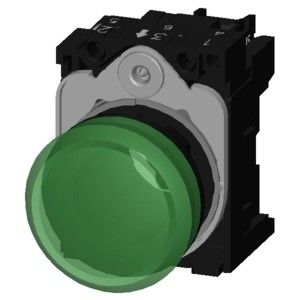 PLC 3SU1102-6AA40-1AA0 SIRIUS ACT Unità completa Pilot Light 24V AC/DC Lenti lisce illuminate in plastica