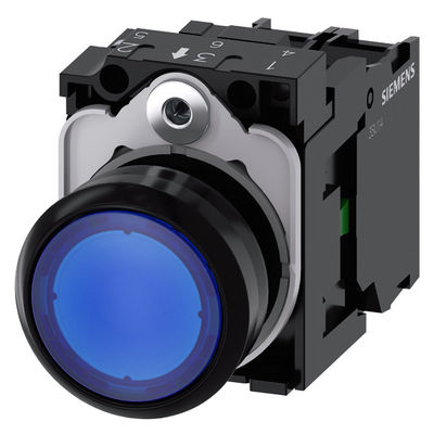 Flat Blue Plastic illuminato momentaneo pulsante 3SU1106-0AB50-1BA0 terminale a vite