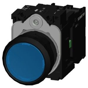 Flat Blue Plastic illuminato momentaneo pulsante 3SU1106-0AB50-1BA0 terminale a vite