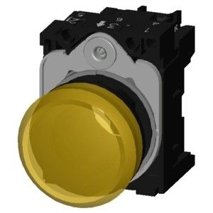 230V AC Plastic Yellow SIRIUS ACT Pilot Light Flush con lente liscia 3SU1106-6AA30-1AA0