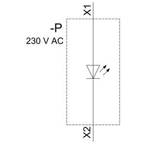 Blu di plastica illuminato 230V AC Lente liscia Flush SIRIUS ACT Completa unità pilota luce