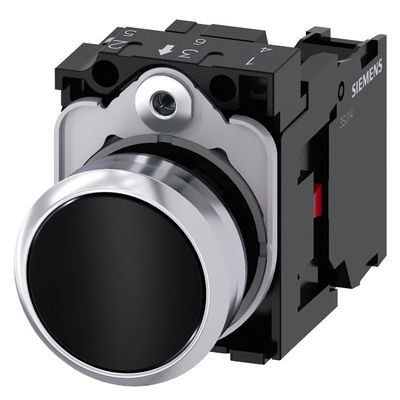 3SU1150-0AB10-1CA0 SIRIUS ACT Unità completa nero metallo lucido pulsante piatto momentaneo