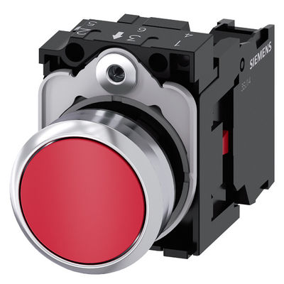 Buttone piatto lucido in metallo PLC 3SU1150-0AB20-1CA0 Buttone momentaneo SIRIUS ACT Completo