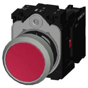 Buttone piatto lucido in metallo PLC 3SU1150-0AB20-1CA0 Buttone momentaneo SIRIUS ACT Completo