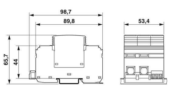 2801161 VAL-MS-T1/T2 1000DC-PV/2 V-FM Classe 1/2 Protezione da fulmini/surge per 3 poli