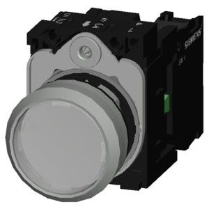 3SU1150-0AB70-1BA0 SIRIUS ACT Unità completa Metallo lucido Non illuminato Piatto Tasto momentaneo