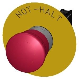 Fermo di emergenza 3SU1150-1HB20-1CH0 Tasto lucido metallico per SIRIUS ACT Unità completa