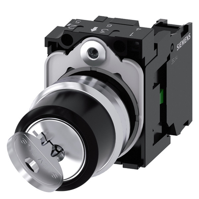 2 posizioni metallo lucido RONIS mantenuto SIRIUS ACT unità completa Kew Switch 3SU1150-4BF11-1BA0