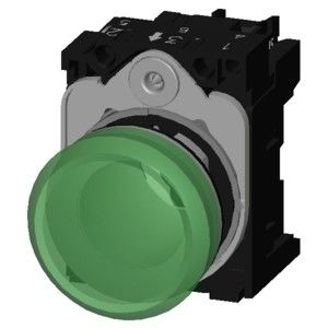 Luce pilota per lenti lisce illuminate per 24V AC/DC Metal Shiny SIRIUS ACT Complete Unit