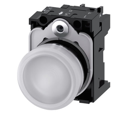 Lenti lisce a scarico SIRIUS ACT Unità completa 24V AC/DC Metallo lucente illuminato Pilot Light