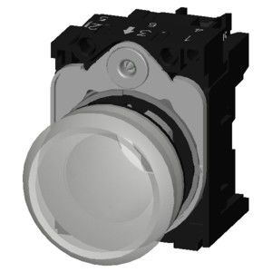 Lenti lisce a scarico SIRIUS ACT Unità completa 24V AC/DC Metallo lucente illuminato Pilot Light
