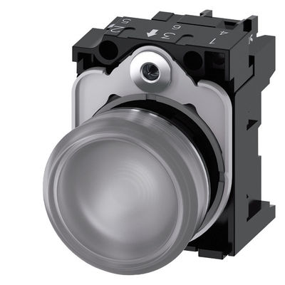 Lente liscia 24V AC/DC PLC 3SU1152-6AA70-1AA0 SIRIUS ACT Metal Shiny Pilot Light