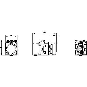Lente liscia 24V AC/DC PLC 3SU1152-6AA70-1AA0 SIRIUS ACT Metal Shiny Pilot Light