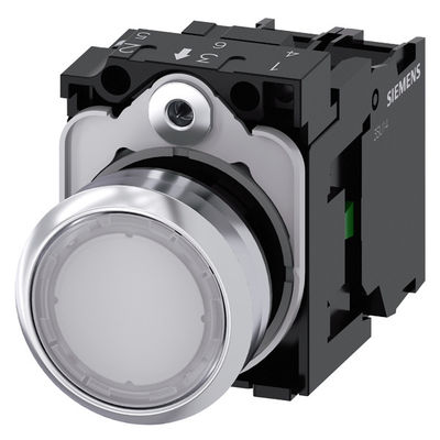 Metallo lucido illuminato pulsante piatto momentaneo SIRIUS ACT pulsante 3SU1156-0AB60-1BA0