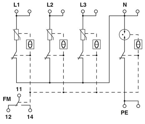 VAL-ME 2801559 385/100-3S-FM Protezione da sovratensione tipo 2 con 2 poli 5-250V AC 125V AC UL