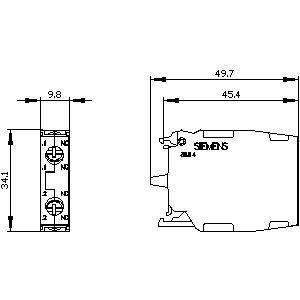 Modulo di contatto 2NC per PLC 3SU1400-1AA10-1EA0