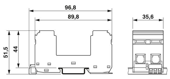 VAL-MS/2 0-BE/FM Base di protezione da sovratensioni per 5V AC... 250V AC Protezione elettrica