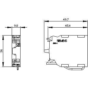 PLC 3SU1400-1AA10-3HA0 SIRIUS ACT Modulo di contatto terminale a molla di montaggio frontale