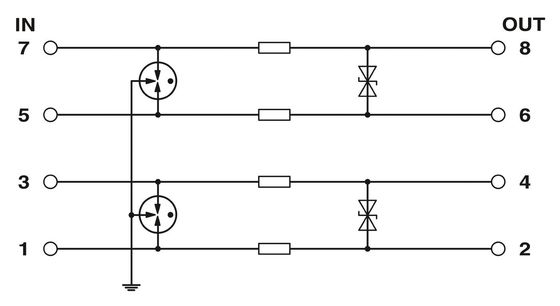 1 polo 24V DC LIT 2X2-24 Protector da sovratensioni Tecnologia avanzata per prestazioni superiori